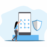 Free security pattern lock vector